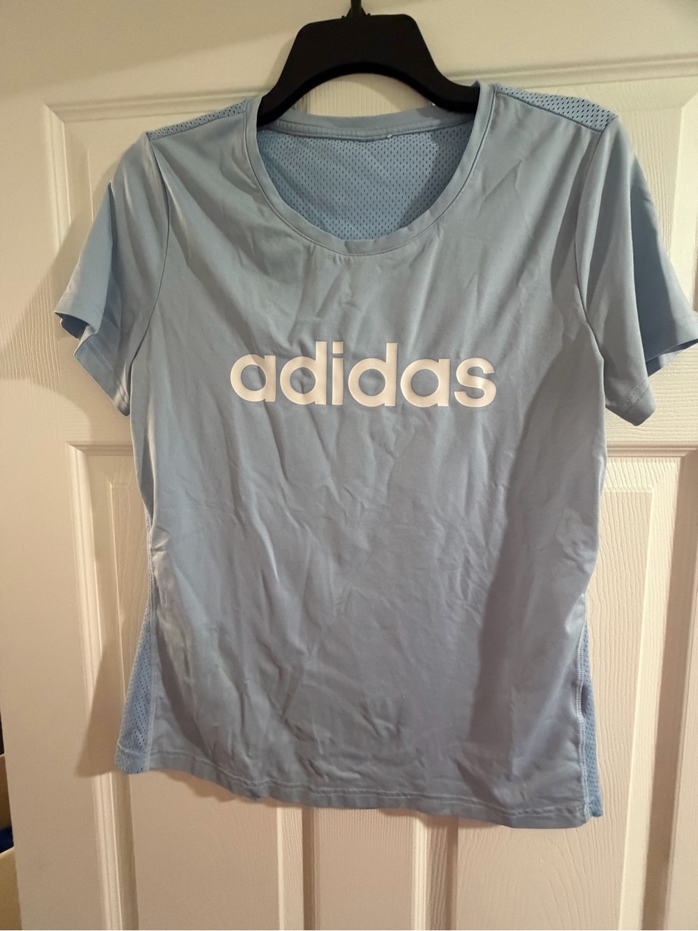 adidas Light Blue Short Sleeve Performance Tee
